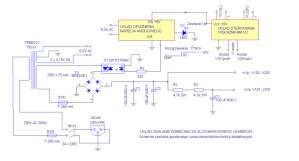 Schemat ideowy zasilacza do wzmacniacza 2x EL86